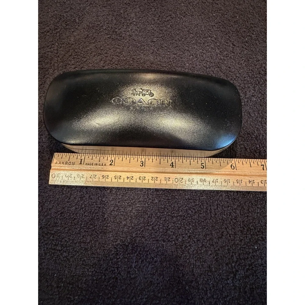 COACH Eyeglasses Sunglasses Black Hard Case  Clamshell Medium Size NWOT
